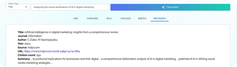 Full Reference and In-text Citation Formatting