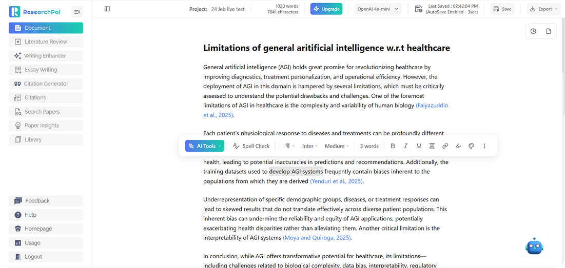 ResearchPal Dashboard
