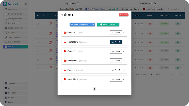 Zotero and Mendeley Integration
