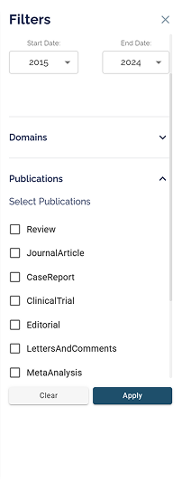 Search Filters Interface